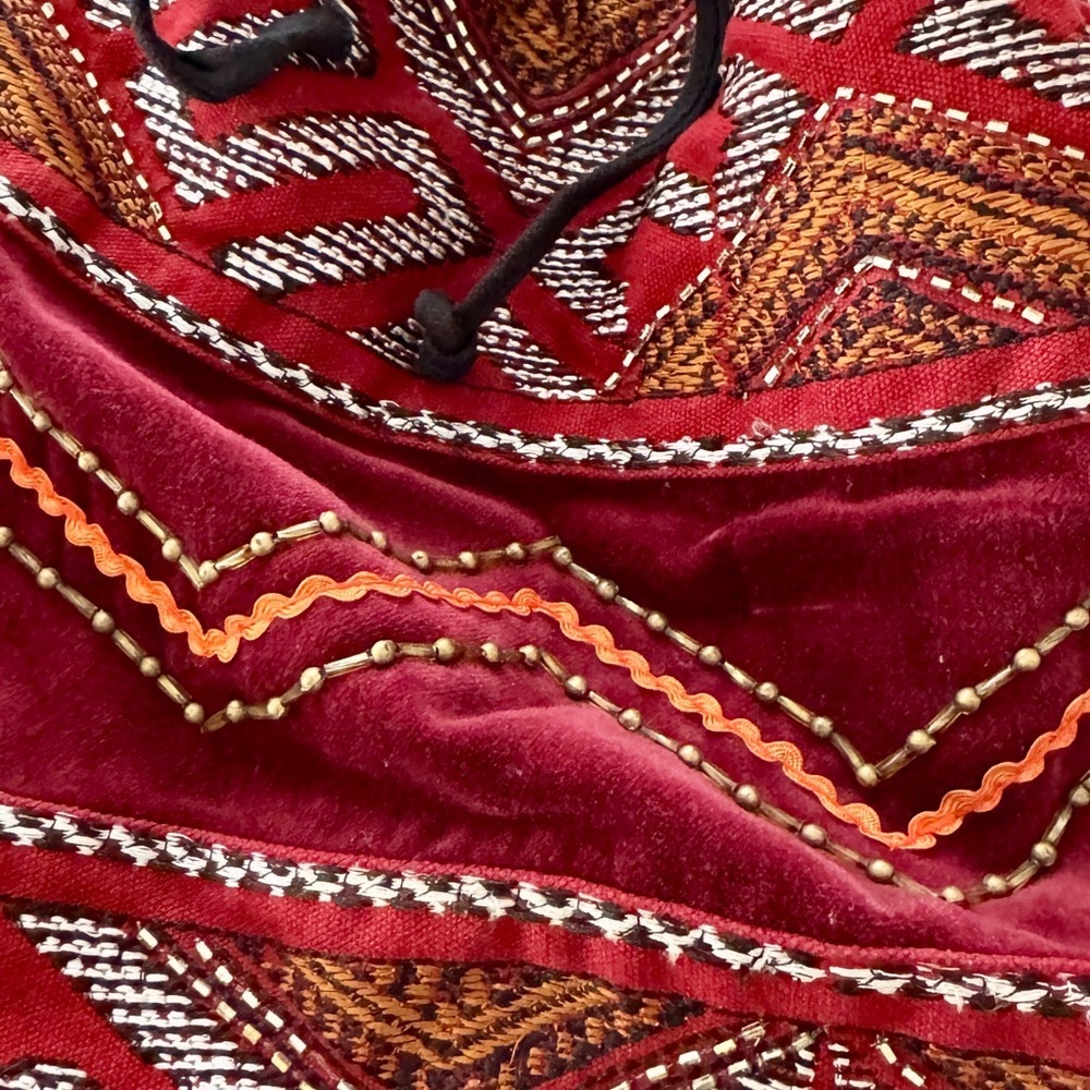Bohemian Red Patterned Bag - Picture 2 of 5